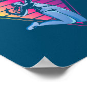 Volleyball Player Team Retro 80er 90er Spiele on Poster (Ecke)