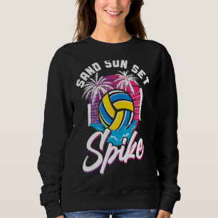 Volleyball Player Team Vintag Retro 90er 80er Sand Sweatshirt