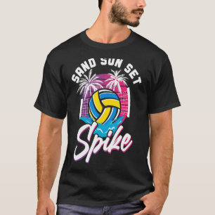 Volleyball Player Team Vintag Retro 90er 80er Sand T-Shirt