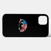 Volleyball player USA flag Case-Mate iPhone Hülle (Rückseite (Horizontal))