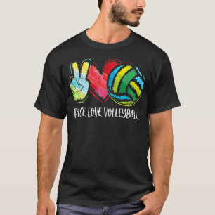 Volleyball Player Women Peace Liebe Volleyball T-Shirt