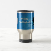 Volleyball Players Silhouette and Ball personalize Reisebecher (Mittel)