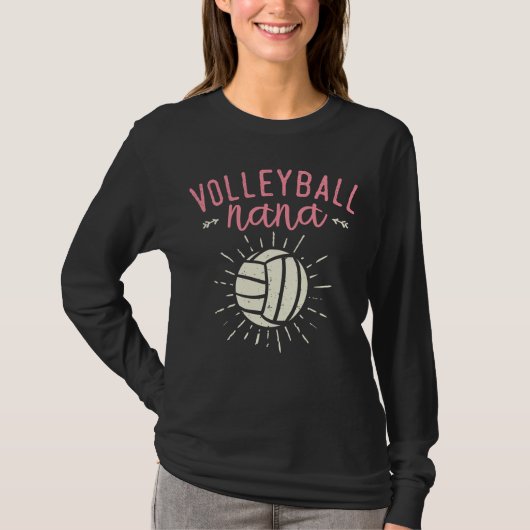 Volleyball playing Grandmother Funny Nana T-Shirt (Vorderseite)