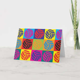 Volleyball Pop Kunst Karte