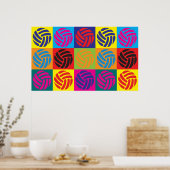Volleyball Pop Kunst Poster (Küche)