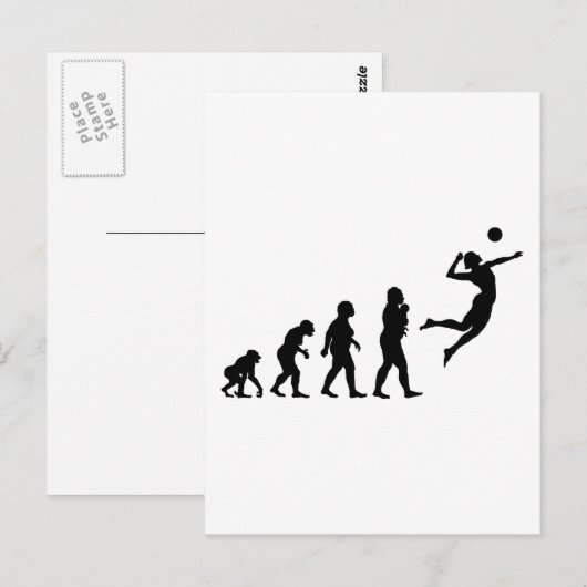 Volleyball Postkarte (Vorne/Hinten)