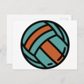 Volleyball Postkarte (Vorne/Hinten)
