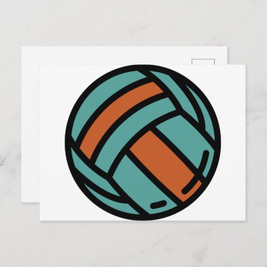 Volleyball Postkarte (Vorne/Hinten)