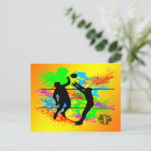 Volleyball Postkarte (Stehend Vorderseite)