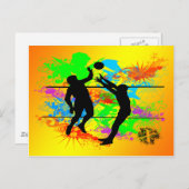Volleyball Postkarte (Vorne/Hinten)