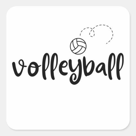 Volleyball. Quadratischer Aufkleber (Vorderseite)