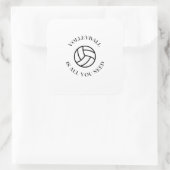 Volleyball Quadratischer Aufkleber (Tasche)