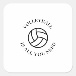 Volleyball Quadratischer Aufkleber
