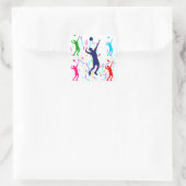 VOLLEYBALL QUADRATISCHER AUFKLEBER (Tasche)