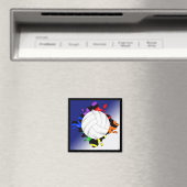 Volleyball Rainbow Splash Magnet (In Situ (Geschirrspüler))