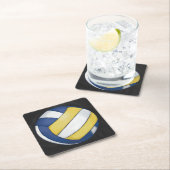 Volleyball Rechteckiger Pappuntersetzer (Vor Ort)