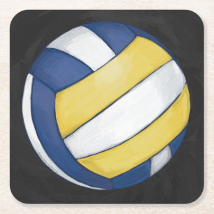 Volleyball Rechteckiger Pappuntersetzer