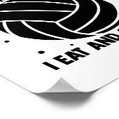 Volleyball-Redewendungen | Volleyball Player Team  Poster (Ecke)