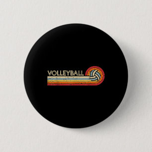 Volleyball Retro Coole Vintage Teens Erwachsene Vo Button