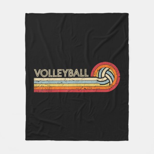 Volleyball Retro Coole Vintage Teens Erwachsene Vo Fleecedecke (Vorderseite)