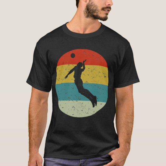 Volleyball-Retro T-Shirt (Vorderseite)