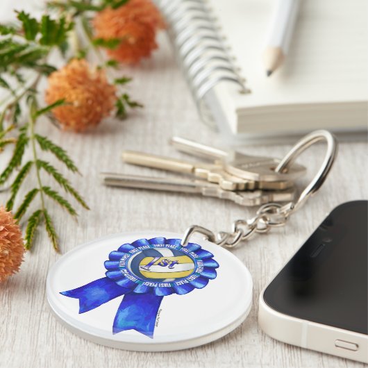 Volleyball Ribbons 1 Schlüsselanhänger (Vorderseite rechts)