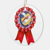 Volleyball Ribbons 2 Keramikornament (Links)