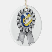 Volleyball Ribbons 3 Keramikornament (Rechts)