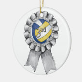 Volleyball Ribbons 3 Keramikornament (Links)