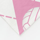 Volleyball rosa-graue Raute Fleecedecke (Ecke)