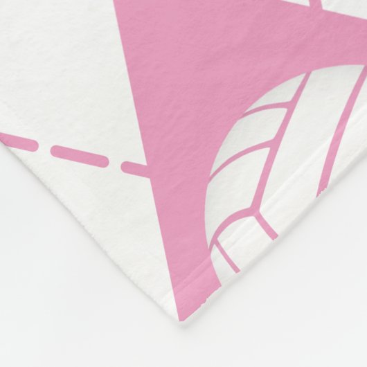 Volleyball rosa-graue Raute Fleecedecke (Ecke)