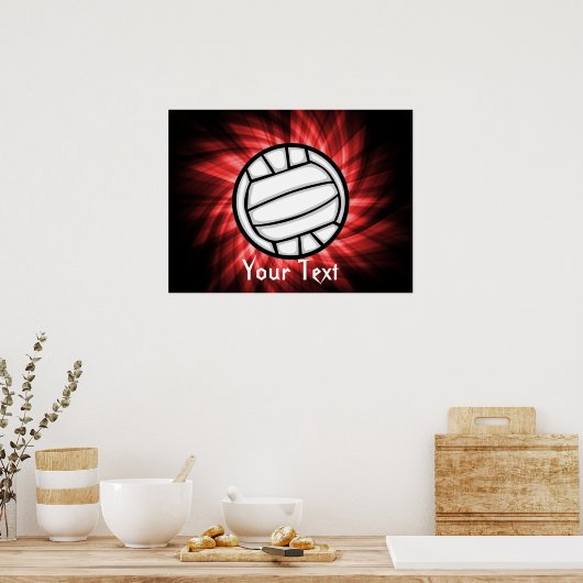 Volleyball, rot poster (Küche)