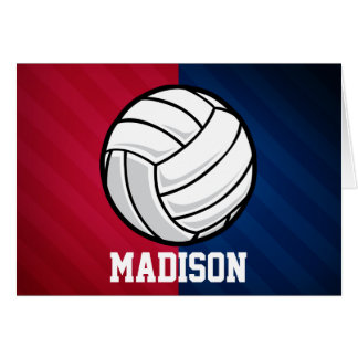 Volleyball; Rot, Weiß und Blau