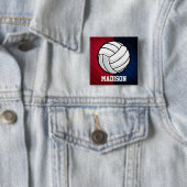 Volleyball; Rot, Weiß und Blau Button (Beispiel)