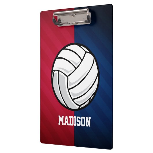 Volleyball; Rot, Weiß und Blau Klemmbrett (Links)