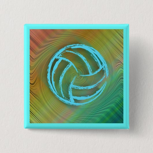 Volleyball-Rotations-Knopf Button (Vorderseite)