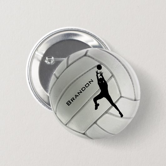 Volleyball Round Button (Vorne & Hinten)