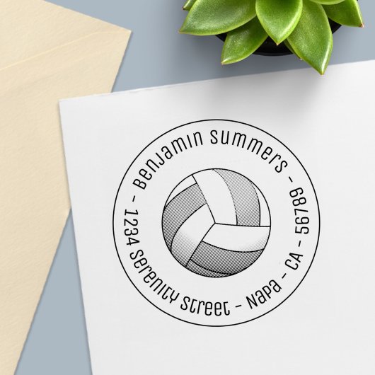 Volleyball-Rundanschrift Permastempel