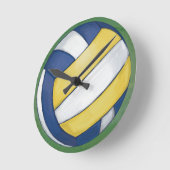 Volleyball Runde Wanduhr (Winkel)