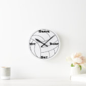 Volleyball Runde Wanduhr (Zuhause)