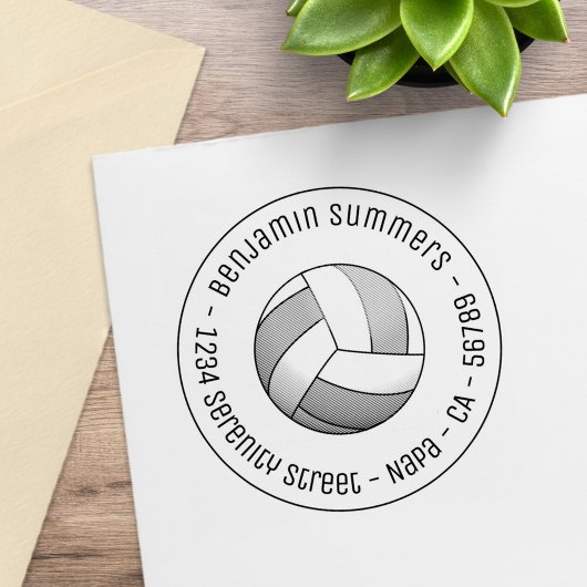 Volleyball-Runder Anschrift Gummistempel