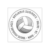 Volleyball-Runder Anschrift Gummistempel (Prägung)