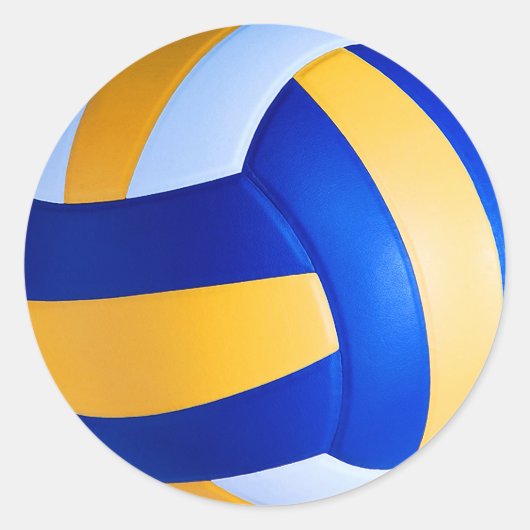 Volleyball Runder Aufkleber (Vorderseite)