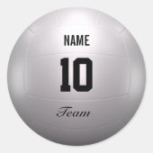 Volleyball Runder Aufkleber (Vorderseite)