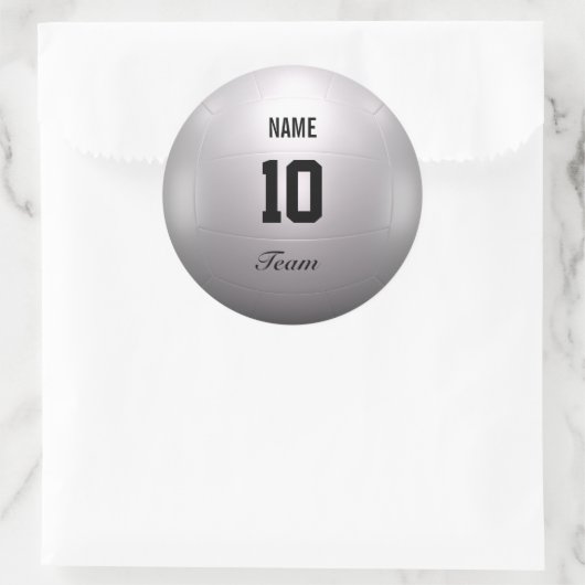 Volleyball Runder Aufkleber (Tasche)