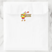 Volleyball Runder Aufkleber (Tasche)