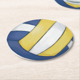 Volleyball Runder Pappuntersetzer