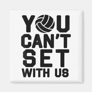 Volleyball S für Mädchen - Du kannst nicht mit uns Magnet