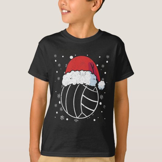 Volleyball Santa Claus Hat Sport Weihnachtsjs Xm T-Shirt (Vorderseite)