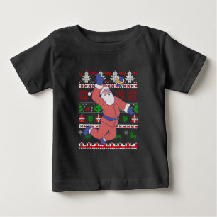 Volleyball Santa Claus Ugly Weihnachten Baby T-shirt
